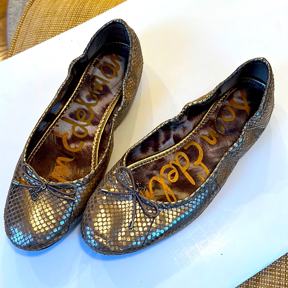 Sam Edelman Felicia gold flats like new